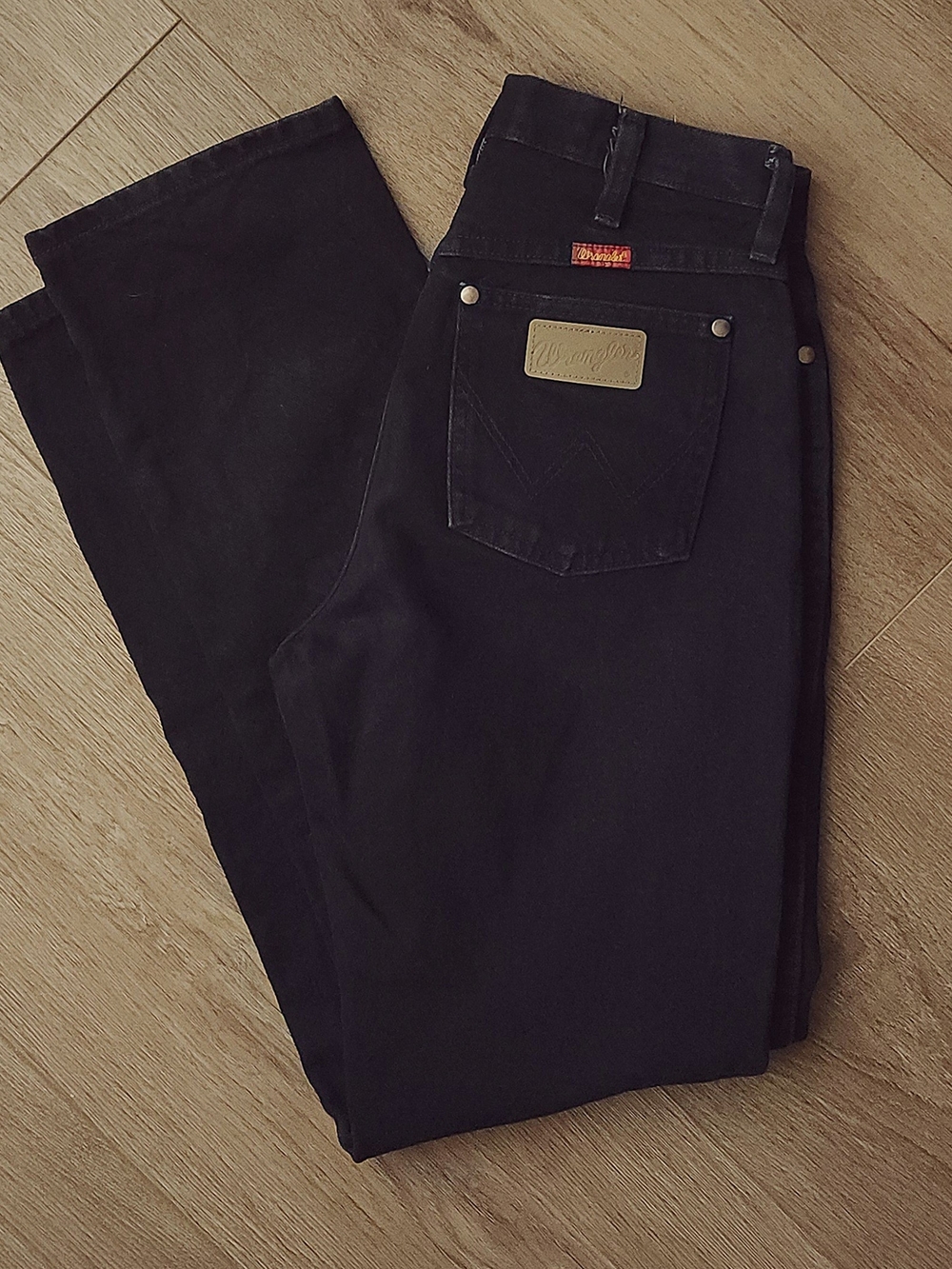 Wrangler Black Straight-Leg Jeans